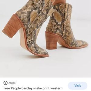 Free People snakeskin Barclay boots